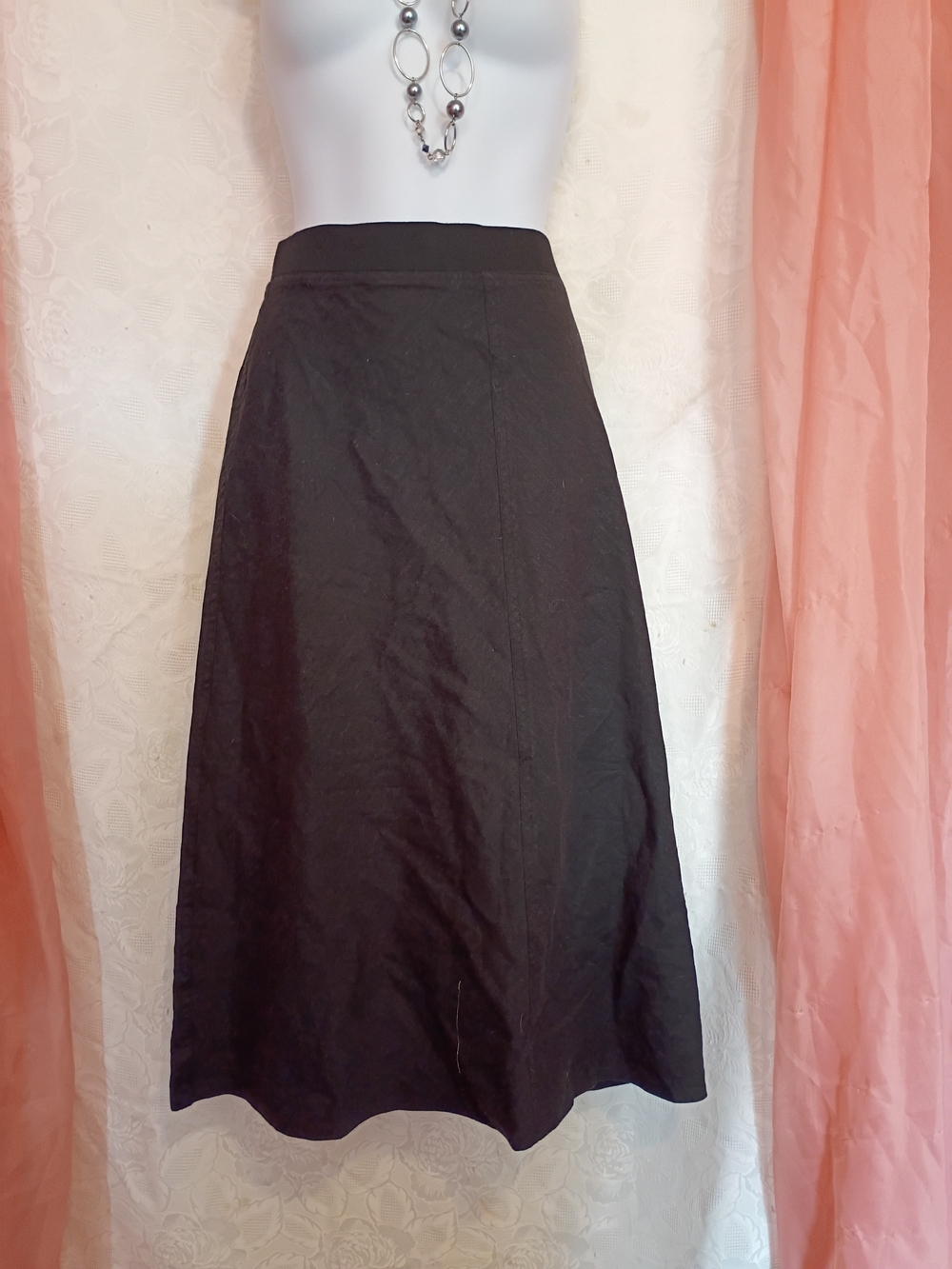 Orvis Classic Black A-Line Women's Skirt Sz Sm (6/8)